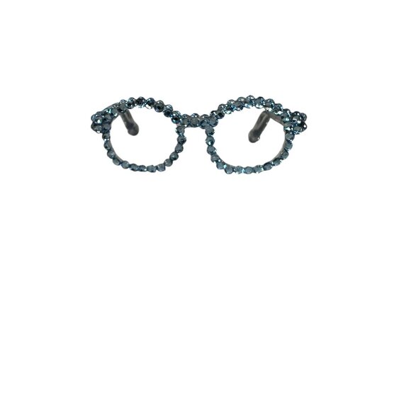 Bedazzled Rhinestone Embellished Glasses for your Labubu - Blue - Picture 3 of 5